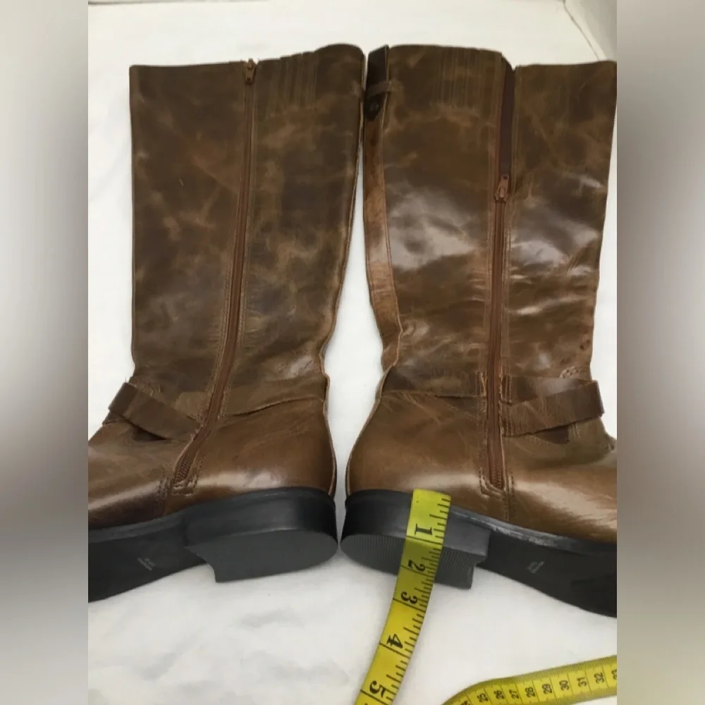 Matisse Brown Over the Knee Boots with Distressed Leather